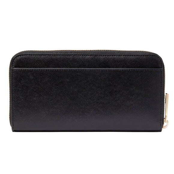 New Kate Spade Madison Saffiano Leather Large Continental Wallet Black - Picture 2 of 3